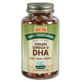 100% Vegetarian Vegan Omega-3 DHA, 60 Softgels, Health From The Sun