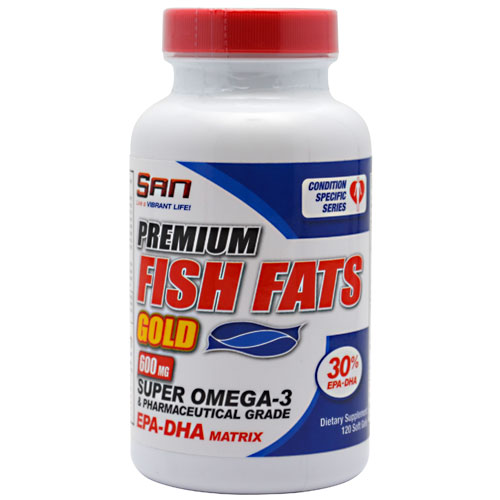 Fish Fats Gold, Super Omega-3, 120 Capsules, SAN Nutrition