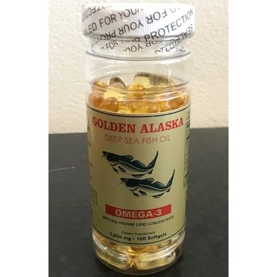 Golden Alaska Deep Sea Fish Oil Omega-3 1000 mg, 100 Softgels, NCB Technology Corp.