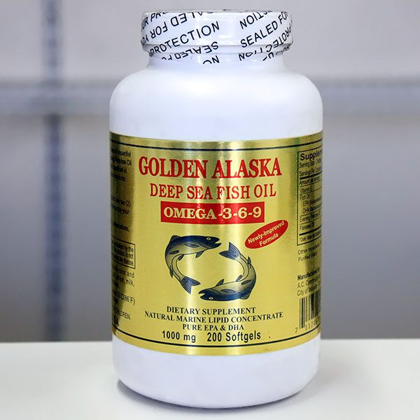 Golden Alaska Deep Sea Fish Oil Omega-3-6-9 1000 mg, 200 Softgels, A.C. Commodity Inc