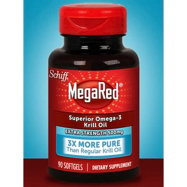 MegaRed Extra Strength Omega-3 Krill Oil 500 mg, 90 Softgels, Schiff