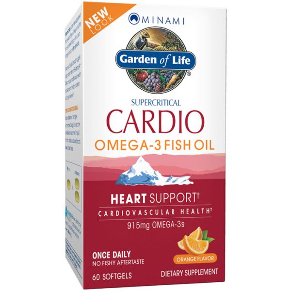 Minami Cardio, Heart Support Omega-3 Fish Oil, Orange Flavor, 60 Softgels, Garden of Life