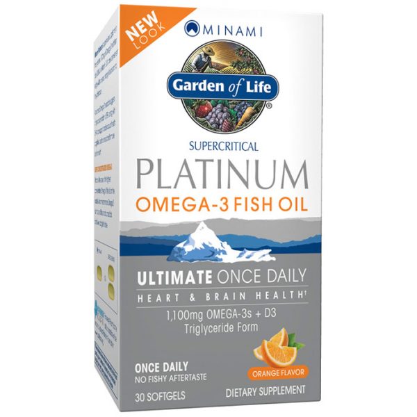 Minami Platinum, Omega-3 Fish Oil, Orange Flavor, 30 Softgels, Garden of Life