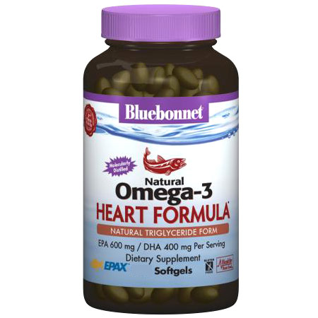 Natural Omega-3 Heart Formula, 60 Softgels, Bluebonnet Nutrition