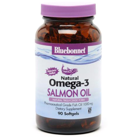 Natural Omega-3 Salmon Oil, 180 Softgels, Bluebonnet Nutrition