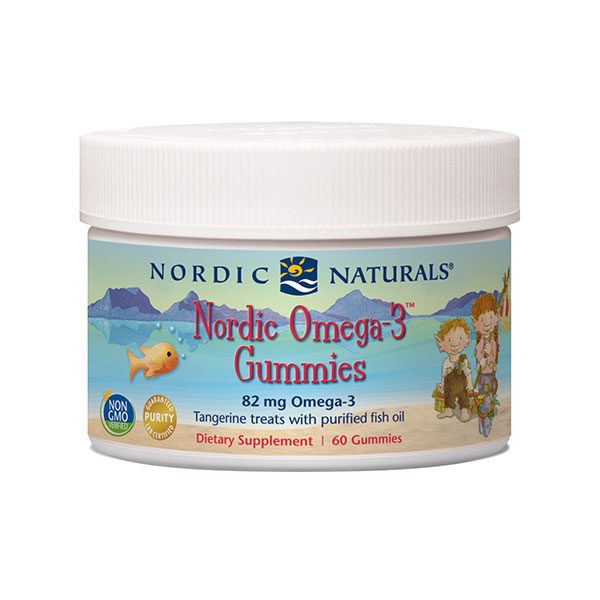 Nordic Omega-3 Gummies, Chewable Tangerine, 60 Gummies, Nordic Naturals