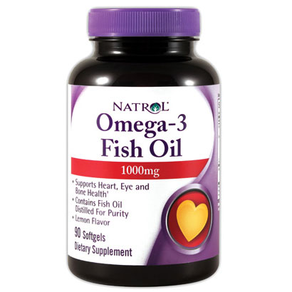 Omega-3 Fish Oil 1000 mg, Lemon Flavor, 90 Softgels, Natrol