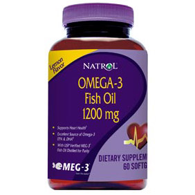 Omega-3 Fish Oil 1200 mg, 60 Softgels, Natrol