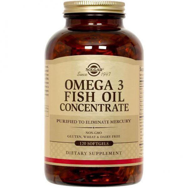 Omega-3 Fish Oil Concentrate, 120 Softgels, Solgar
