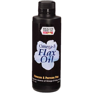 Omega-3 Flax Oil Liquid, Herbicide & Pesticide Free, 16 oz, Health From The Sun