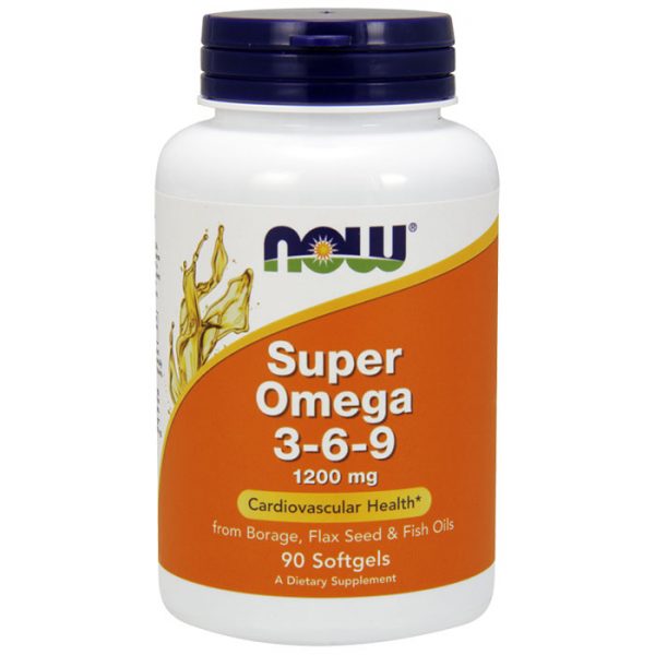 Super Omega 3-6-9 1200mg 90 Gels, NOW Foods