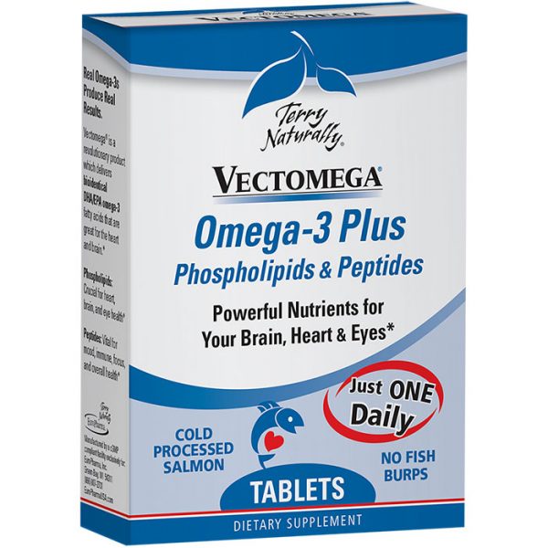 Terry Naturally Vectomega, More than Omega-3, One Tab Daily, 30 Tablets, EuroPharma