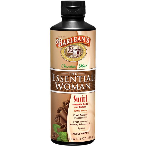 The Essential Woman Swirl Liquid, Chocolate Mint (Omega 3/6/9), 16 oz, Barlean's Organic Oils