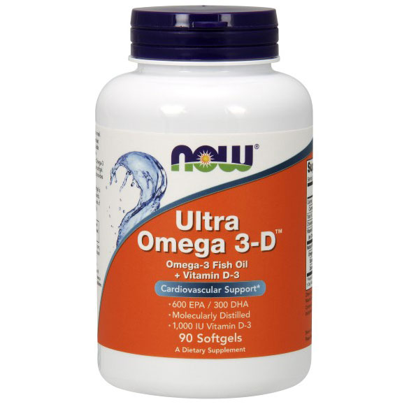 Ultra Omega 3-D, Value Size, 180 Softgels, NOW Foods
