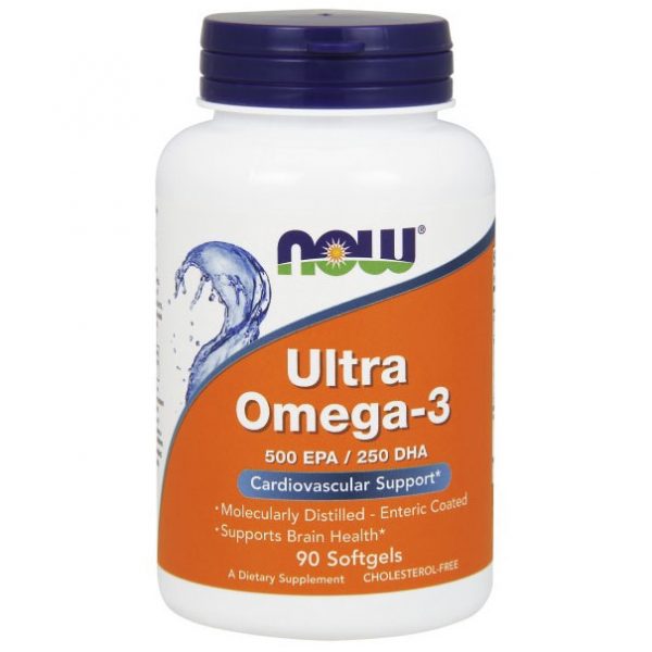 Ultra Omega-3, Natural Fish Oil Concentrate, 90 Softgels, NOW Foods