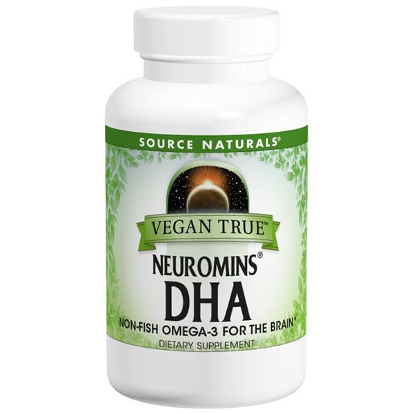 Vegan True Neuromins DHA, Non-Fish Omega-3, 30 VegiGels, Source Naturals