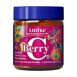 Berry-C Tart Powder, Complete Vitamin C from Whole Berries, 3.5 oz, Lidtke