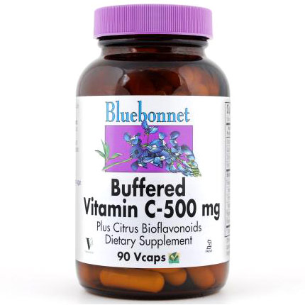 Buffered Vitamin C 500 mg, 90 Vcaps, Bluebonnet Nutrition