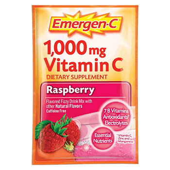 Emergen-C Raspberry Drink Mix, Vitamin C Powder, 30 Packets, Alacer