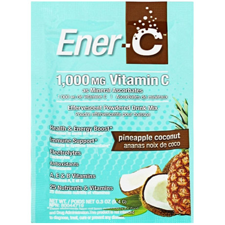 Ener-C Vitamin C Effervescent Powdered Drink Mix, Pineapple Coconut, 30 Packets