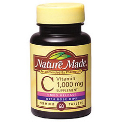 Nature Made Vitamin C 1000 mg with Rose Hips 60 Tablets