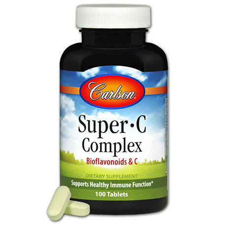 Super-C-Complex, Vitamin C Complex, 100 tablets, Carlson Labs