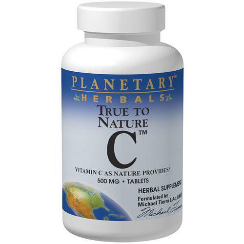 True to Nature C 500 mg, Natural Vitamin C Complex, 240 Tablets, Planetary Herbals