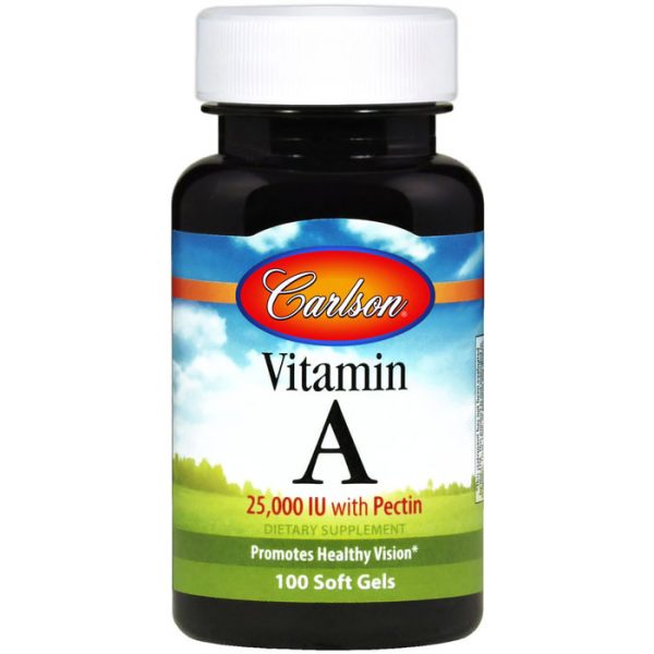 Vitamin A 25,000 IU with Pectin 300 softgels, Carlson Labs