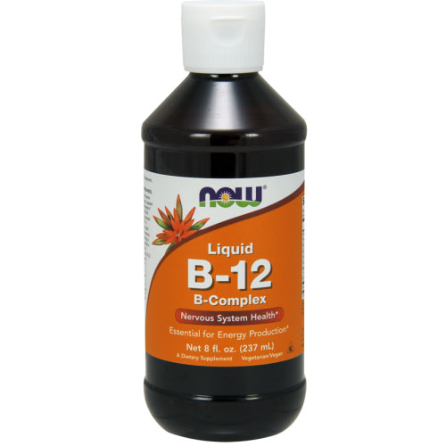 Vitamin B-12 B-Complex Liquid 8 oz, NOW Foods