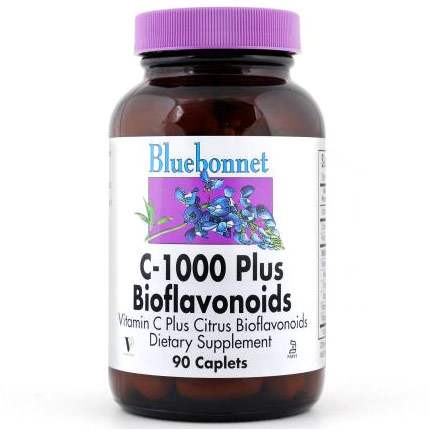 Vitamin C 1000 mg Plus Bioflavonoids, 180 Caplets, Bluebonnet Nutrition