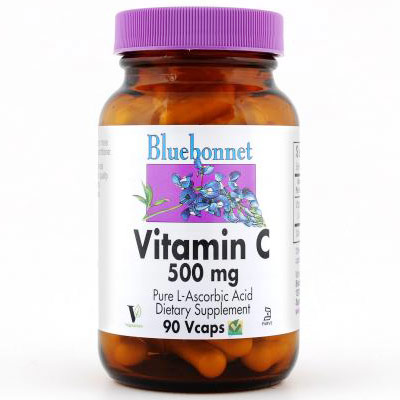 Vitamin C 500 mg, 180 Vcaps, Bluebonnet Nutrition