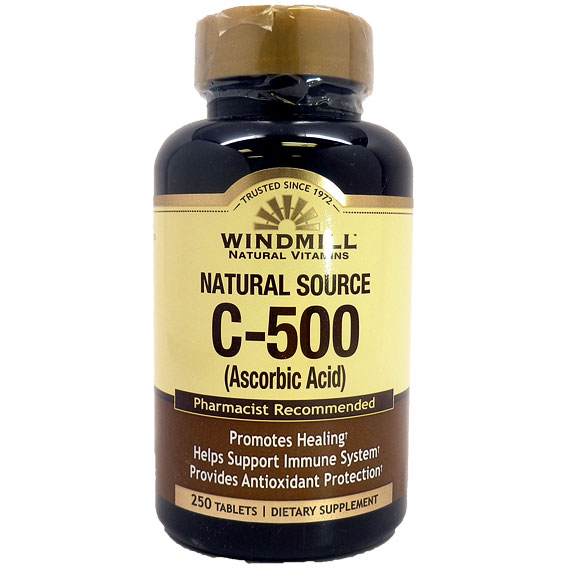 Vitamin C 500 mg, C-500 Tab, 250 Tablets, Windmill Health Products