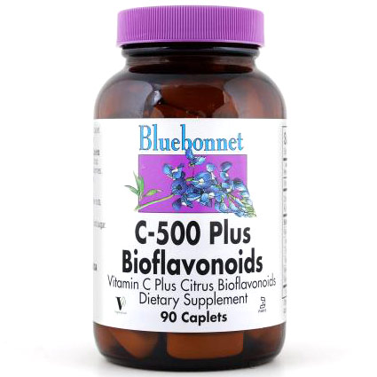 Vitamin C 500 mg Plus Bioflavonoids, 180 Caplets, Bluebonnet Nutrition