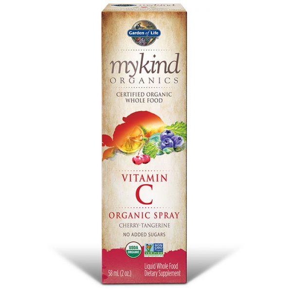 mykind Organics Amla Vitamin C Spray - Cherry Tangerine, 2 oz, Garden of Life