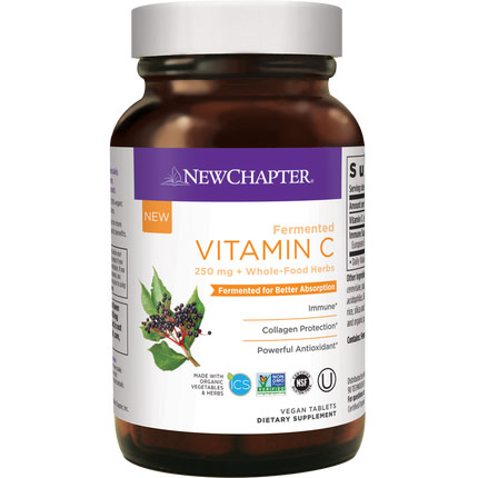 Fermented Vitamin C, 30 Vegan Tablets, New Chapter