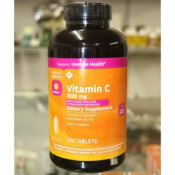 Vitamin C 1000 mg with Rose Hips & Citrus Bioflaviniods, 500 Tablets, Member's Mark