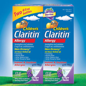 Children's Claritin Grape Syrup, 24 Hour Allergy Relief, 8 oz