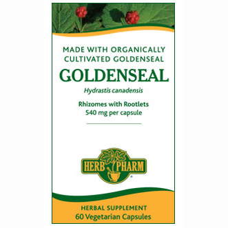 Goldenseal 540 mg, 60 Vegetarian Capsules, Herb Pharm