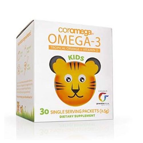 Kids Omega-3 Tropical Orange + Vitamin D 30 Count by Coromega