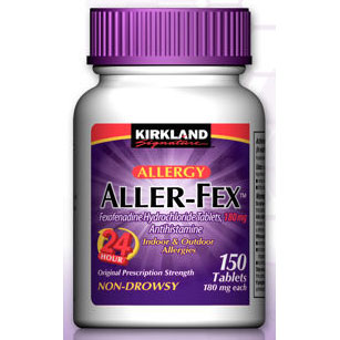Kirkland Signature Aller-Fex, Compare to Allegra Allergy Active Ingredients, 150 Tablets