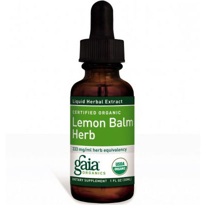 Lemon Balm Herb Liquid, Certified Organic, 2 oz, Gaia Herbs