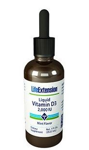Liquid Vitamin D3 Mint Flavor 1 Oz by Life Extension