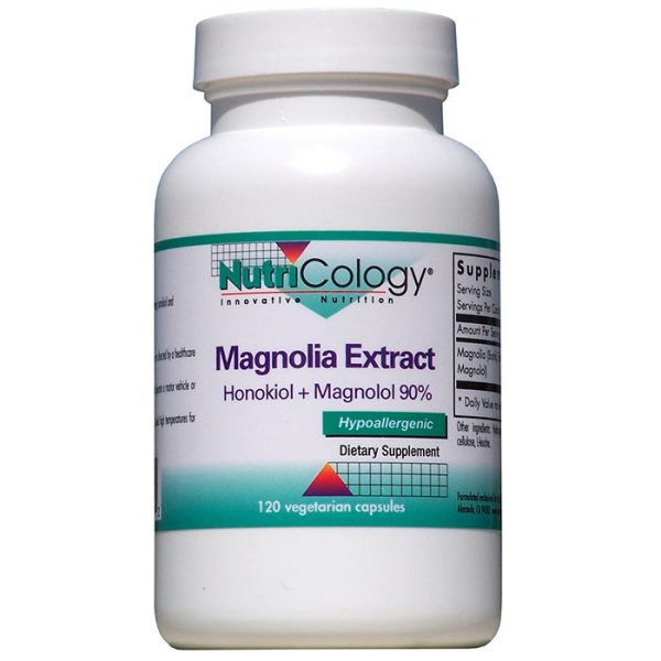 Magnolia Extract, Honokiol + Magnolol 90%, 120 Capsules, NutriCology