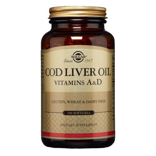 Norwegian Cod Liver Oil Softgels (Vitamin A & D Supplement) 100 S Gels