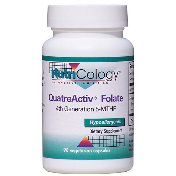 QuatreActiv Folate, 4th Generation 5-MTHF, 90 Vegetarian Capsules, NutriCology