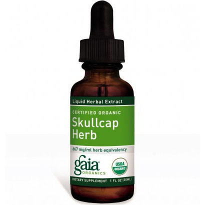 Skullcap Herb Liquid, Certified Organic, 4 oz, Gaia Herbs