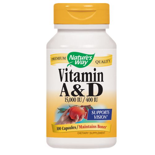 Vitamin A & D 100 Caps by Nature's Way