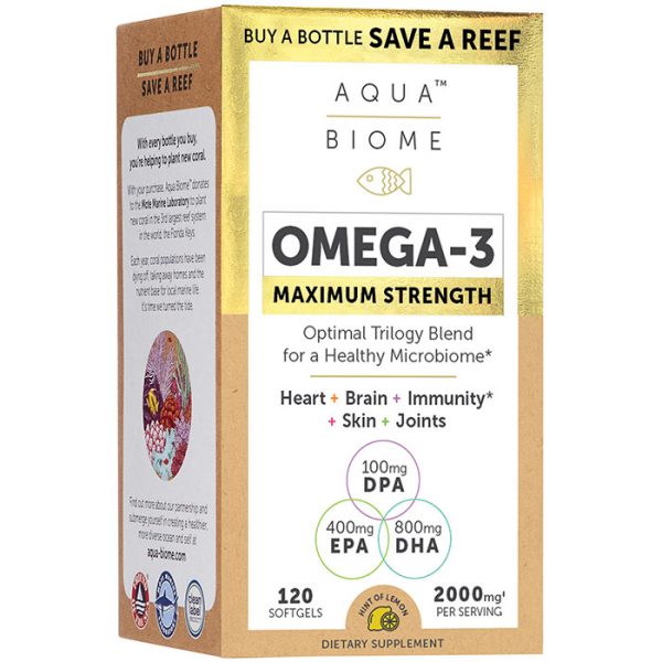 Aqua Biome Omega-3 Most Power, Worth Dimension, 120 Softgels, Enzymedica