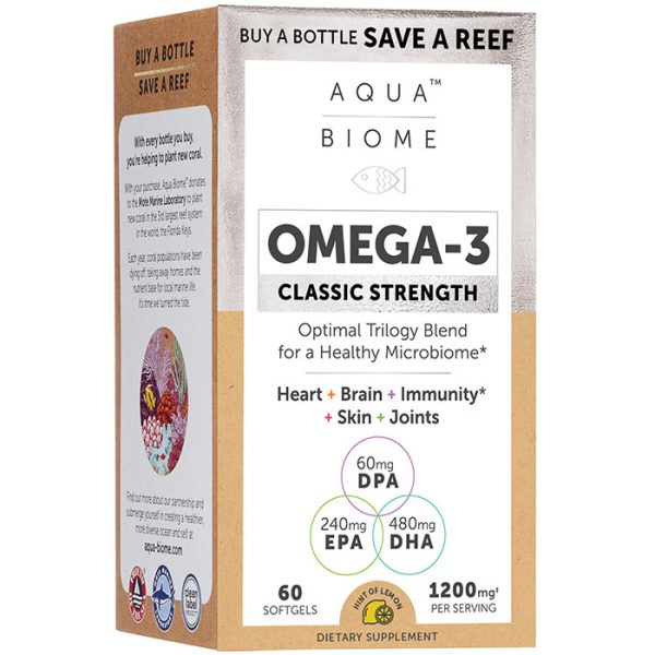 Aqua Biome Omega-3 Traditional Power, 60 Softgels, Enzymedica