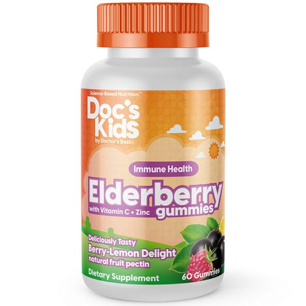 Doc's Children Elderberry Gummies, with Vitamin C & Zinc, 60 Gummies, Physician's Greatest